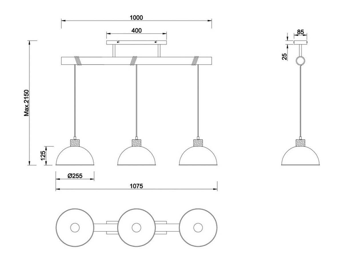 LED-PENDELLEUCHTE Breite 108cm, Holzbalken - Silberfarben/Naturfarben, Naturmaterialien/Metall (25/108/215cm) - meineWunschleuchte