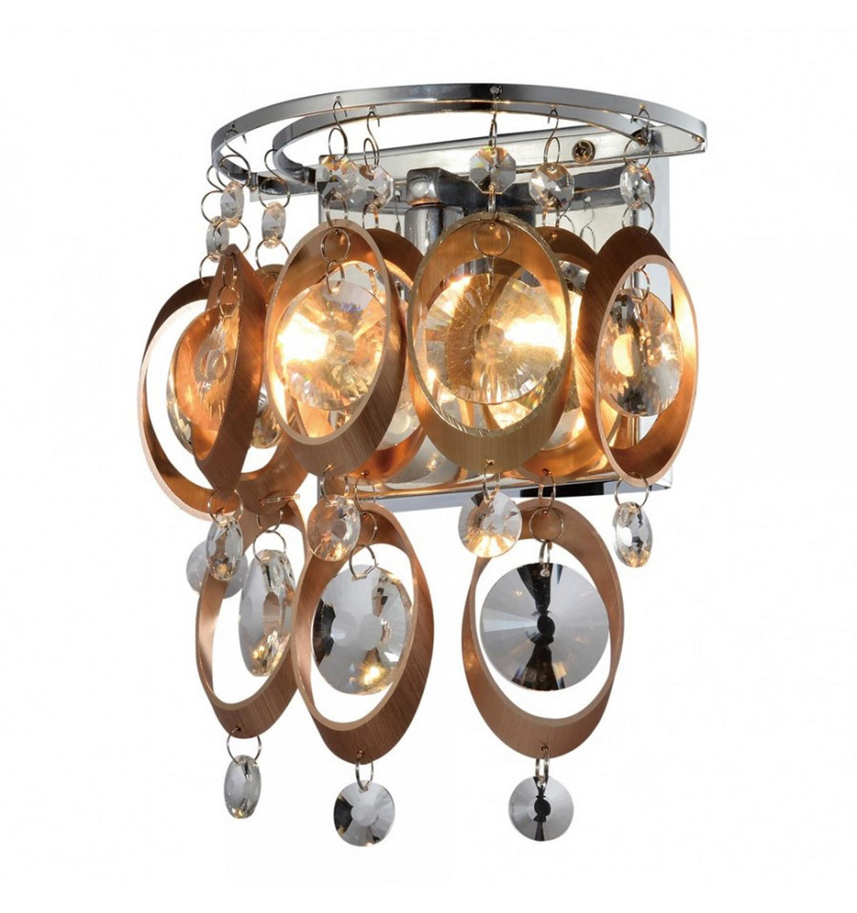 WANDLEUCHTE Cardiff, Kupfer, 20.5cm - Kupferfarben, Glas (16/20.5/10cm) - KOSILUM