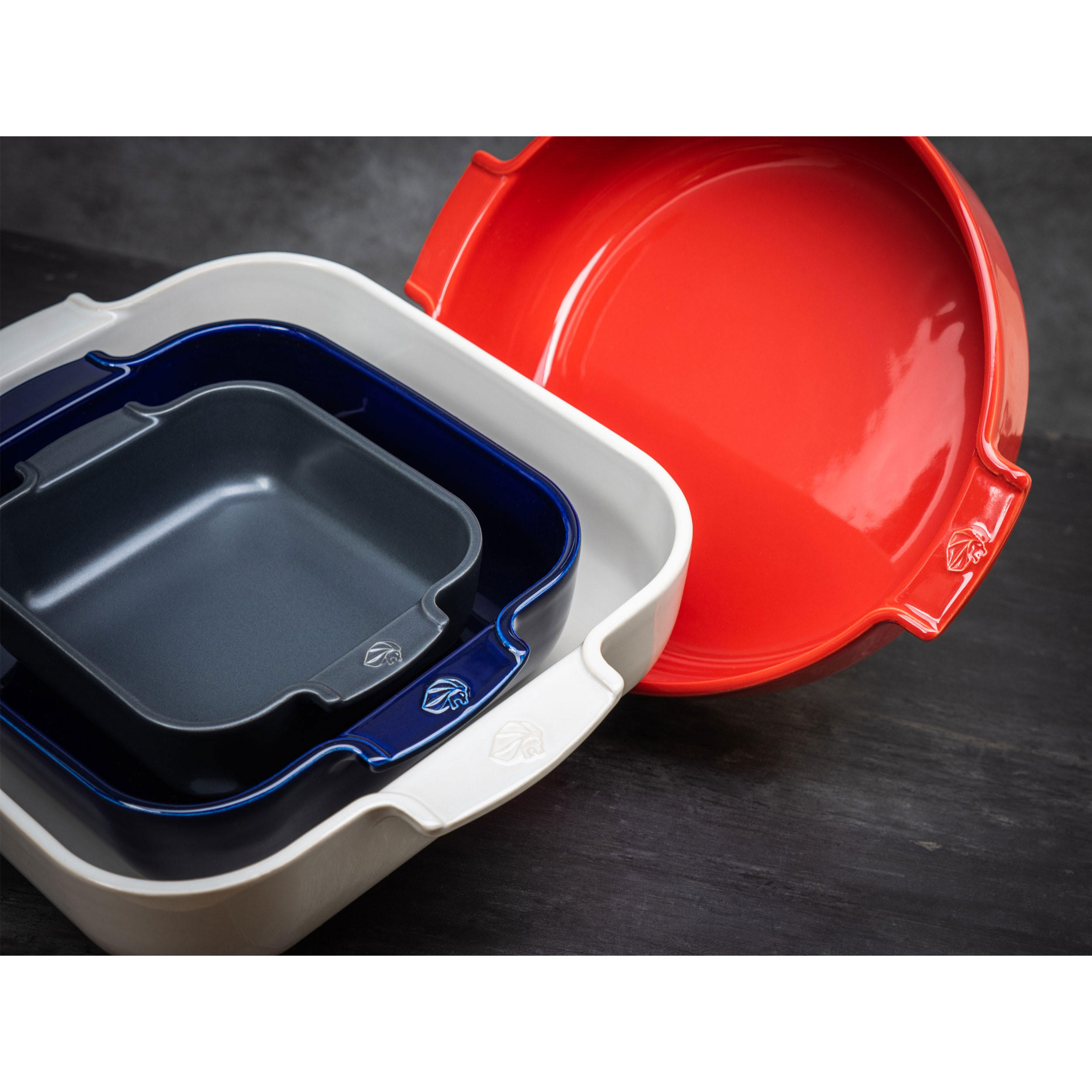 AUFLAUFFORM Keramik Appolia 32cm Rechteckig Blau Spülmaschinenfest - Blau, Keramik (21.7/32/7.2cm) - PEUGEOT