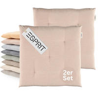 SITZKISSEN 2er Set Needlestripe rose - 40x40 cm - Rosa, Textil (40/40/3cm) - Esprit