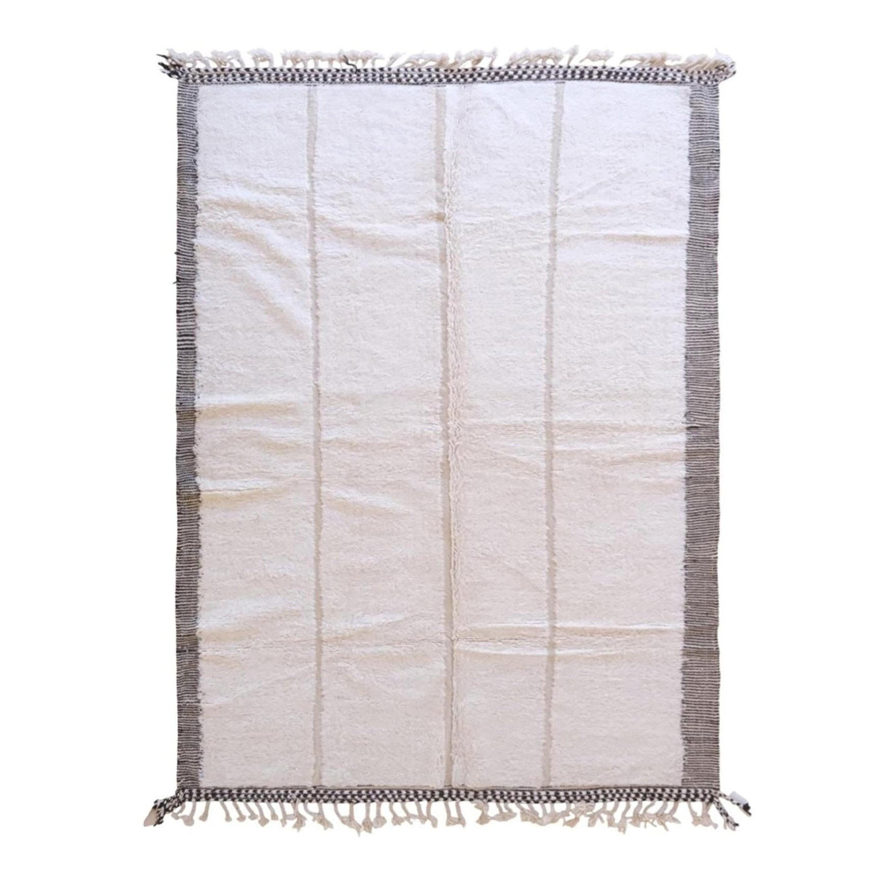 BERBERTEPPICH aus Marokko aus reiner Wolle 250x 350 cm - Weiß, Naturmaterialien (250/350cm) - AFK Living