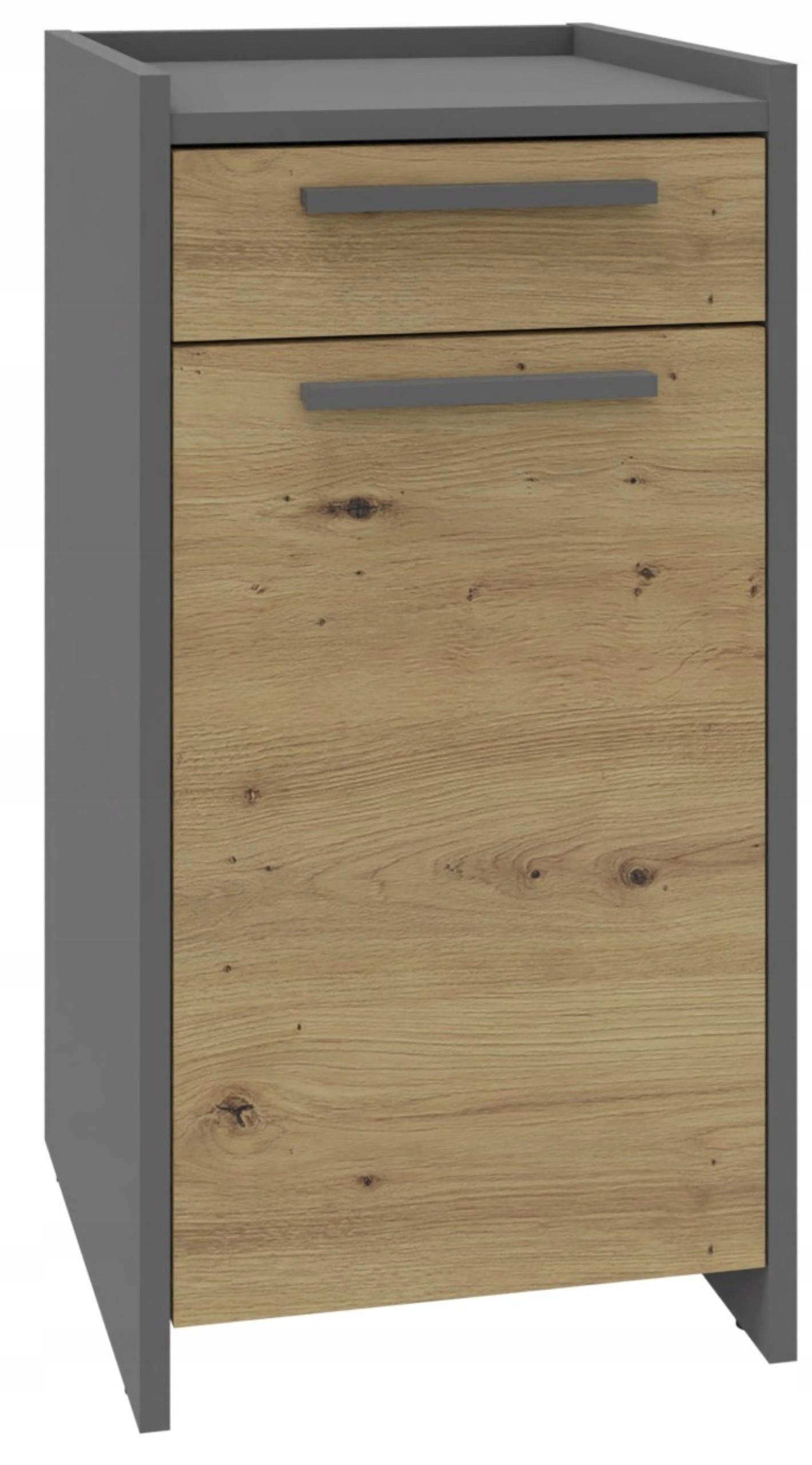 KOMMODE ALTIVO 1D1SN Anthrazit-Artisan Eiche 36/35,6/70,4 cm - Anthrazit/Eiche Artisan, Holzwerkstoff (36/70.4/35.6cm) - Matkam Möbel