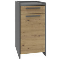 KOMMODE ALTIVO 1D1SN Anthrazit-Artisan Eiche 36/35,6/70,4 cm - Anthrazit/Eiche Artisan, Holzwerkstoff (36/70.4/35.6cm) - Matkam Möbel