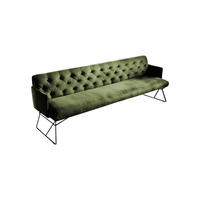 ESSZIMMERBANK CHARME Grün Velvet - Grün, Textil (206/85/68cm) - KAWOLA