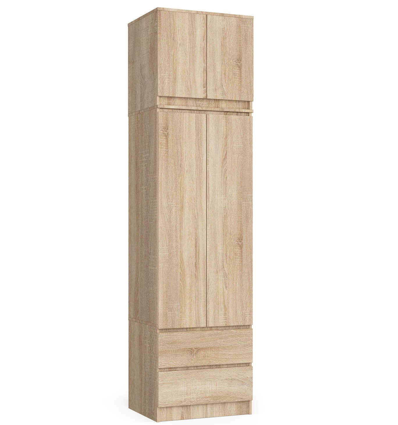 KLEIDERSCHRANK Sonoma Eiche 60x51x234 cm - Sonoma Eiche, Holzwerkstoff (60/234/51cm) - Akord