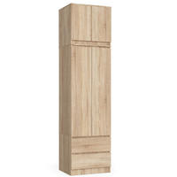 KLEIDERSCHRANK Sonoma Eiche 60x51x234 cm - Sonoma Eiche, Holzwerkstoff (60/234/51cm) - Akord