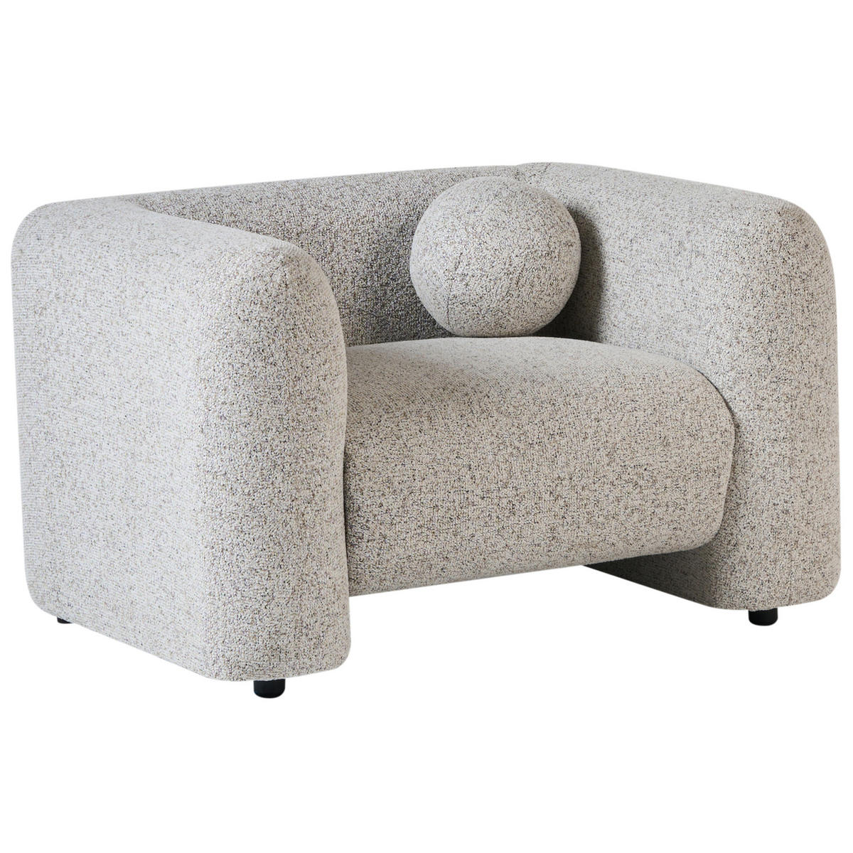 SESSEL Beige Leiren - Beige, Textil (110/66/87cm) - Beliani