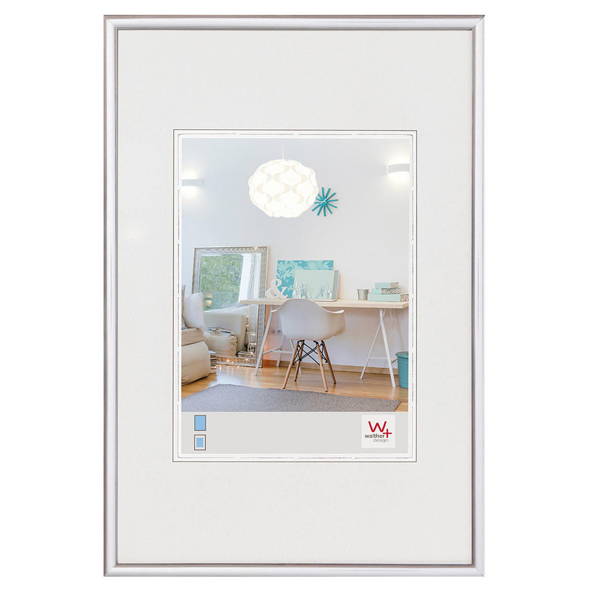KUNSTSTOFFRAHMEN New Lifestyle Kst.Rahmen 15x20 cm silber - Silberfarben, Kunststoff (15.9/21/1.4cm) - walther design