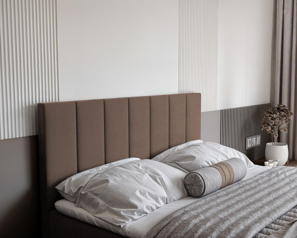 BOXBETT ZELTO 200/200 cm, mit Matratze und Topper, Hellbraun - Hellbraun, Holzwerkstoff/Textil (200/200cm) - Idohome