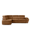 SCHLAFECKSOFA RATLO links 4/5-Sitzer mit Bettkasten, orange - Silberfarben/Orange, Textil (270/190cm) - KONSIMO®