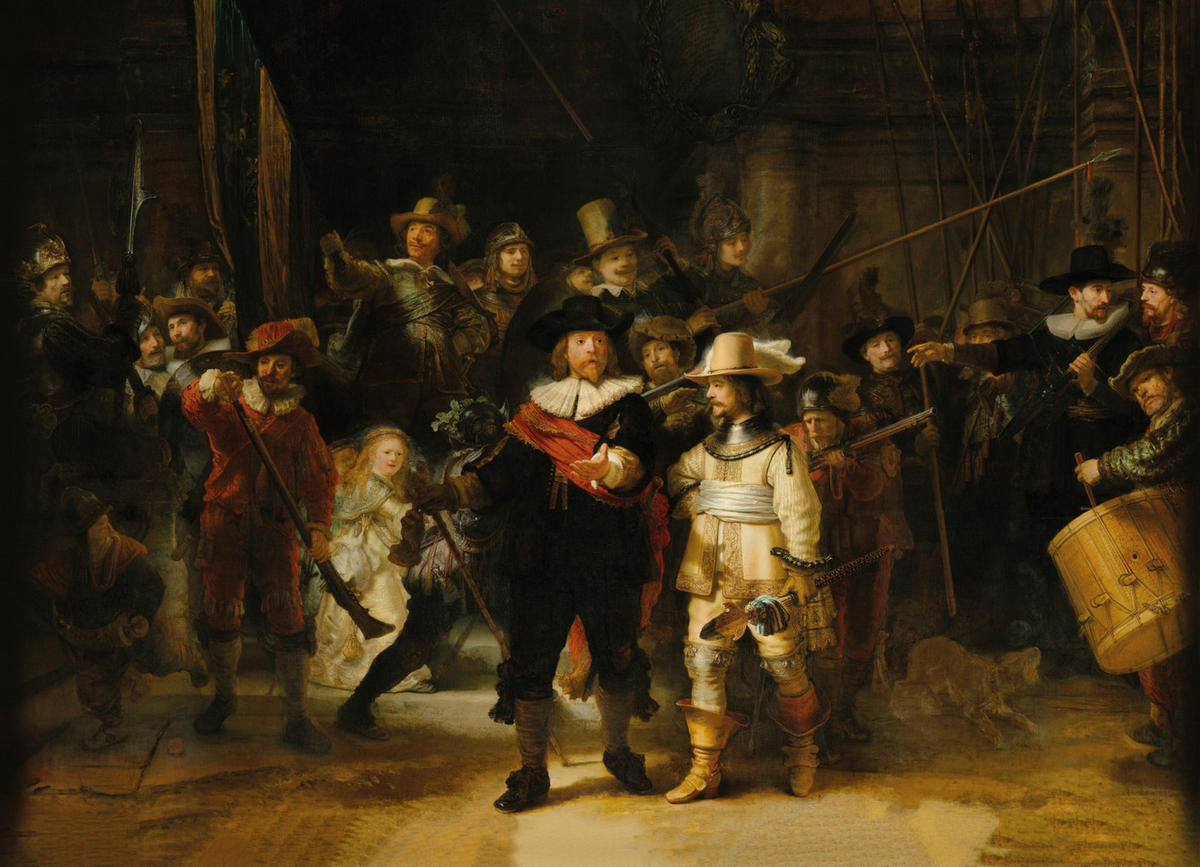 LEINWANDBILD Rembrandt - 100x70 cm - Multicolor, Holzwerkstoff/Textil (100/3cm) - Art for the Home