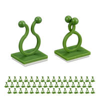 240XPFLANZENCLIPS - Dunkelgrün, Kunststoff (2.2/1.8/4cm) - Relaxdays