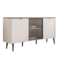 KOMMODE NAVANI 160/40/82 cm Cashmere/Grau - Goldfarben/Schwarz, Holzwerkstoff/Metall (160/82/40cm) - Idohome