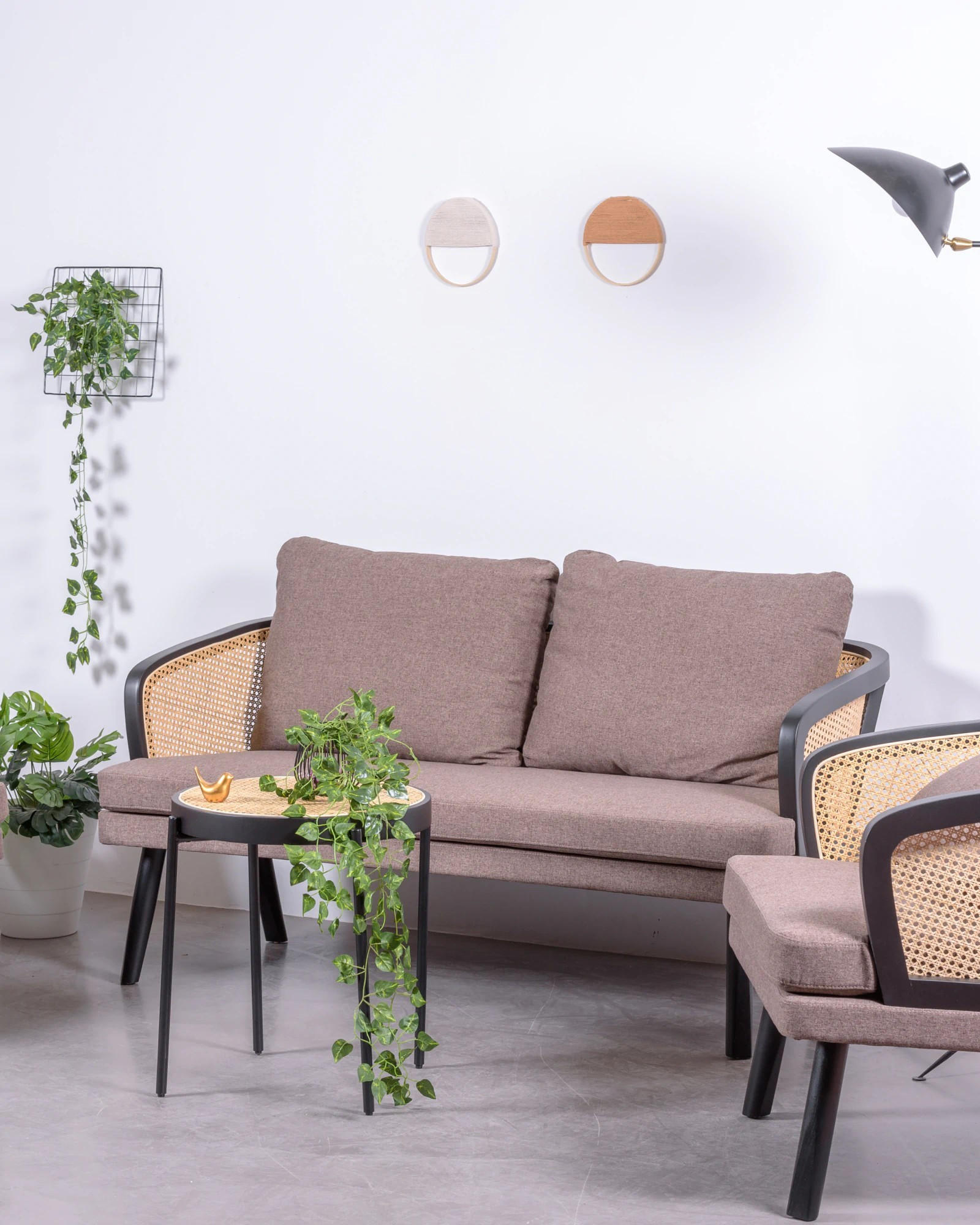 SOFA Naturmaterialien Schwarz - Schwarz, Naturmaterialien (147/86/78cm) - Nest Dream