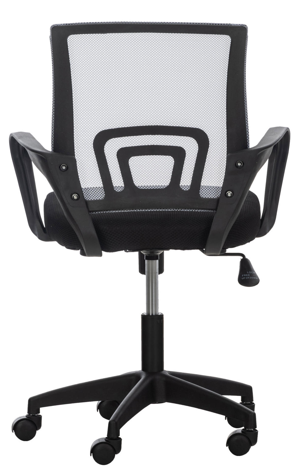 DREHSTUHL Microfaser grau - Schwarz/Grau, Kunststoff/Textil (62/84/50cm) - CLP