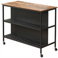 KÜCHENINSEL 120x97x60 - Schwarz, Holzwerkstoff (120/97/60cm) - MUVU