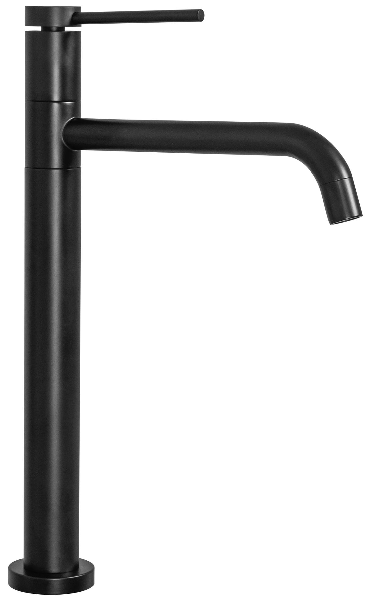 WASCHBECKENARMATUR Rea Lugano Slim Black High - Schwarz, Metall (5/34/23cm) - REA