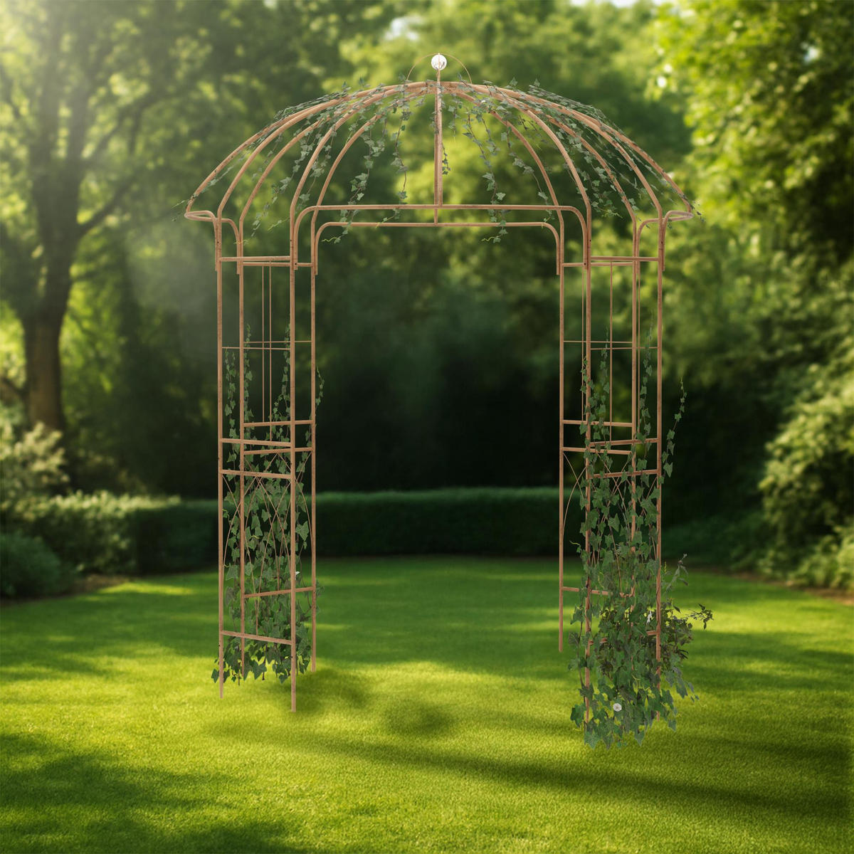 PAVILLON 200/200/270 cm Metall Braun - Braun, Metall (200/270/200cm) - CLP