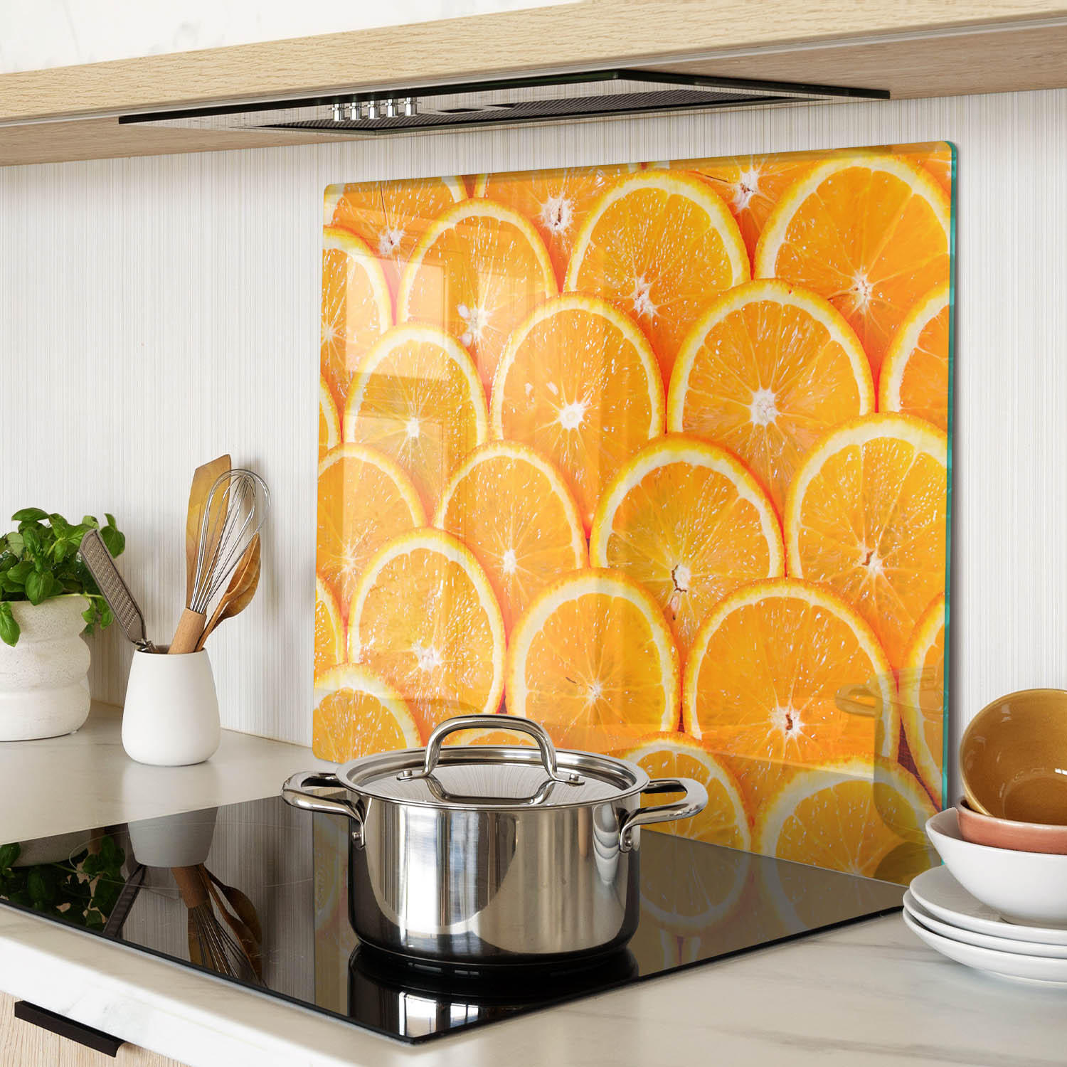 GLASPLATTE 60x52 cm Orangenscheiben - Orange, Glas (60/0.4/52cm) - TULUP
