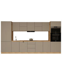 KÜCHENZEILE 420 cm - Langen KL12-M420 - in Beige / Matt - Beige, Holz (420/212/58cm)