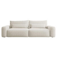 POHOVKA Carnos Krémová 3-místná - černá/krémová, textil/plast (257/82/105cm) - Selsey