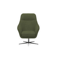 RELAXSESSEL Collection Drehstuhl CUBO – komfortabel, drehbar, modernes Design, 76x97x76 cm, Farbe - Schwarz/Grün, Holz/Textil (76/97/76cm) - DomoHome