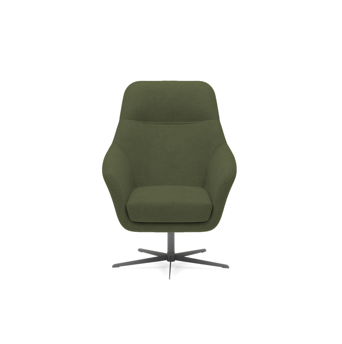 RELAXSESSEL Collection Drehstuhl CUBO – komfortabel, drehbar, modernes Design, 76x97x76 cm, Farbe - Schwarz/Grün, Holz/Textil (76/97/76cm) - DomoHome