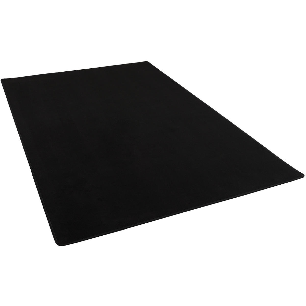 BASIC VELOURS TEPPICH CARLA - Schwarz, Textil (100/100cm) - Snapstyle
