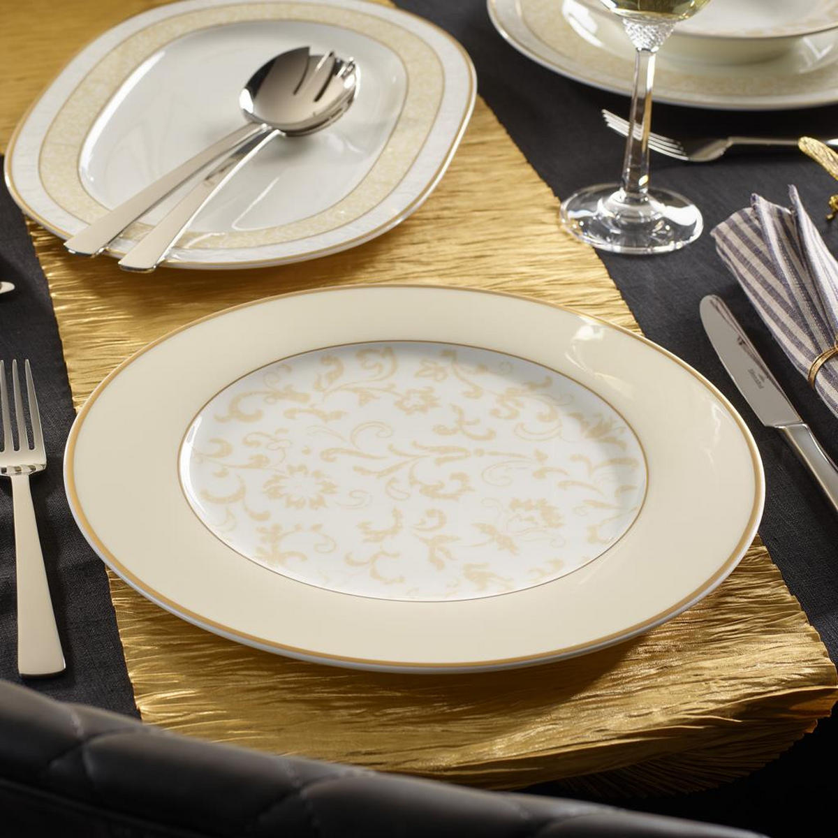 PLATZTELLER Ivoire weiß-gold ø 30,6 cm - Goldfarben/Weiß, Keramik (30.6cm) - Villeroy & Boch
