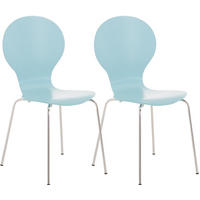 BESUCHERSTUHL Ede - 2er Set hellblau - Blau, Metall (43/86/45cm) - TPFLiving