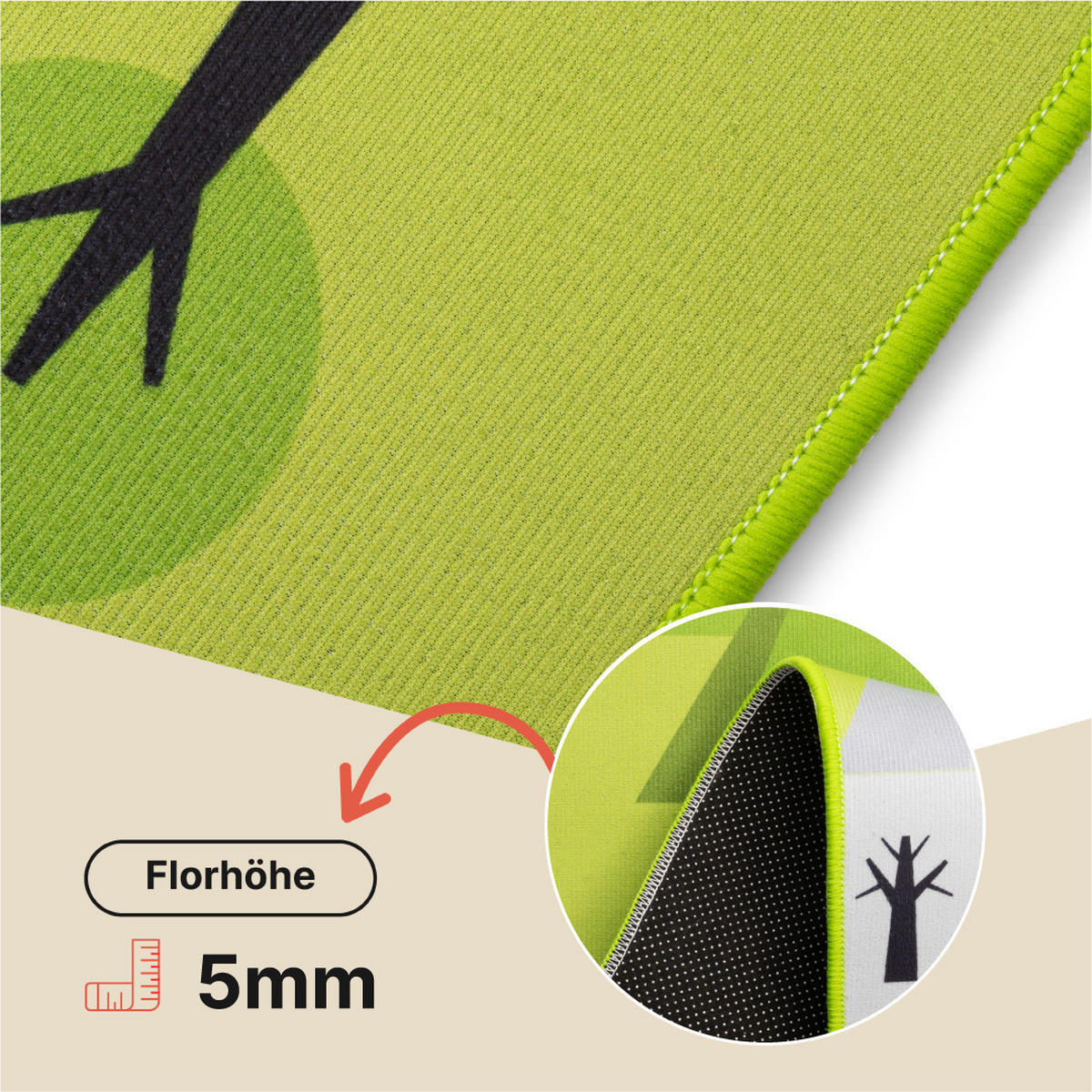 TEPPICH JOY Grün 200/300 cm - Grün, Textil (200/300cm) - Tapiso