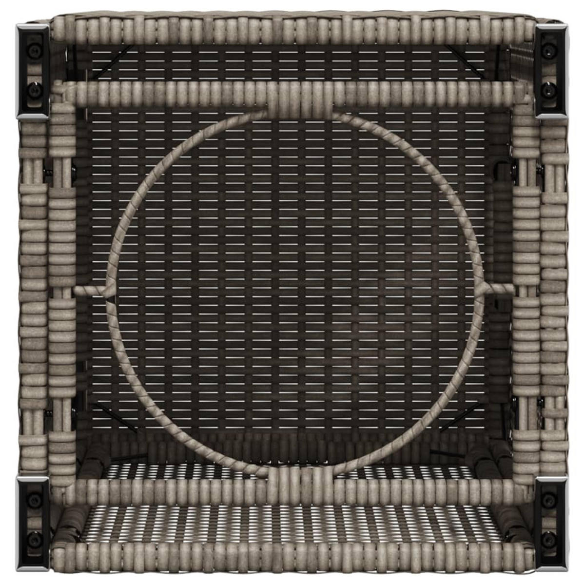 PROPAN-TANK-VERSTECKTISCH Grau 40/40/60 Cm Poly Rattan - Grau, Kunststoff (40/40/60cm) - vidaXL