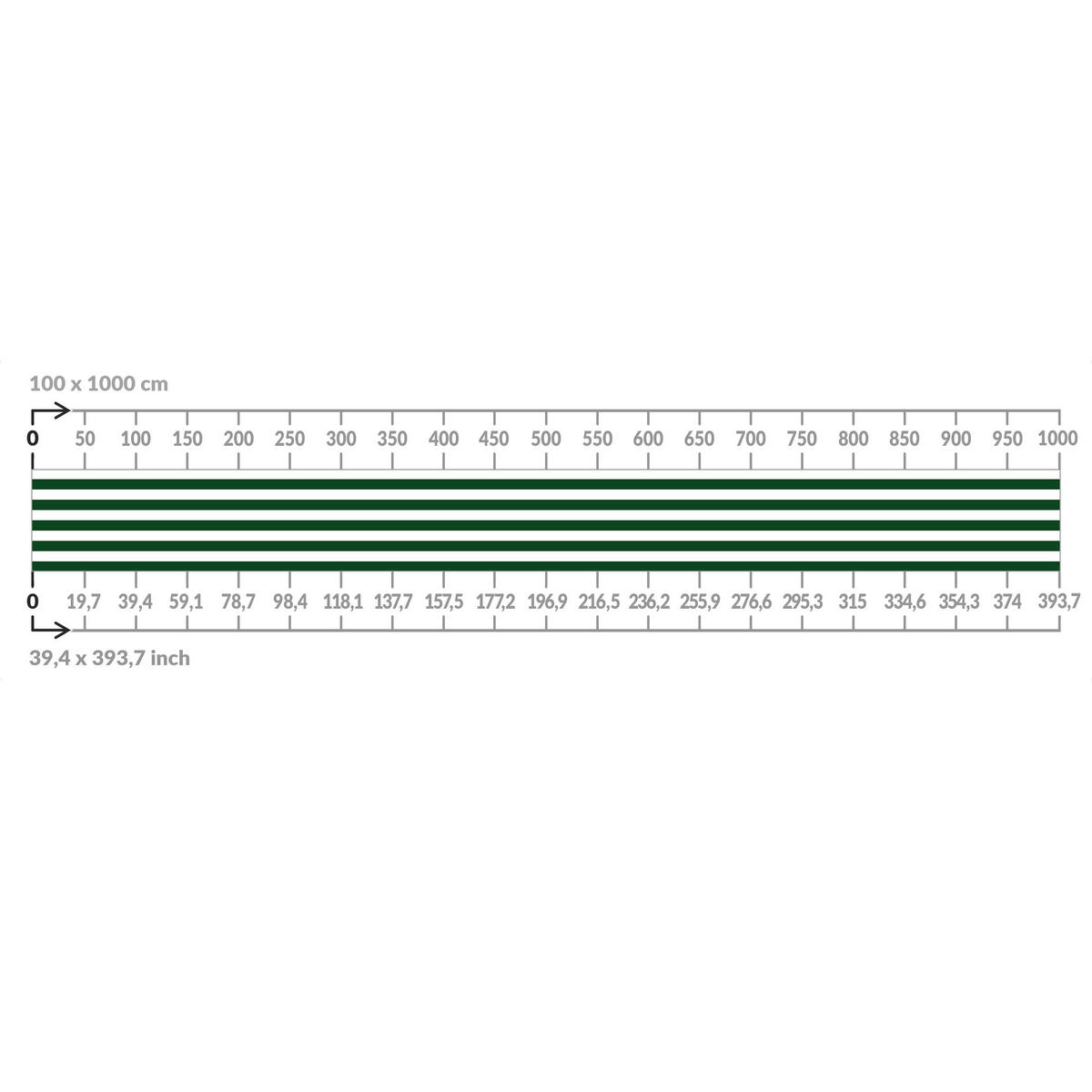 BALKON SICHTSCHUTZ Querstreifen in Waldgrün 700/100 cm - Grün, Kunststoff (700/100cm) - Bilderwelten