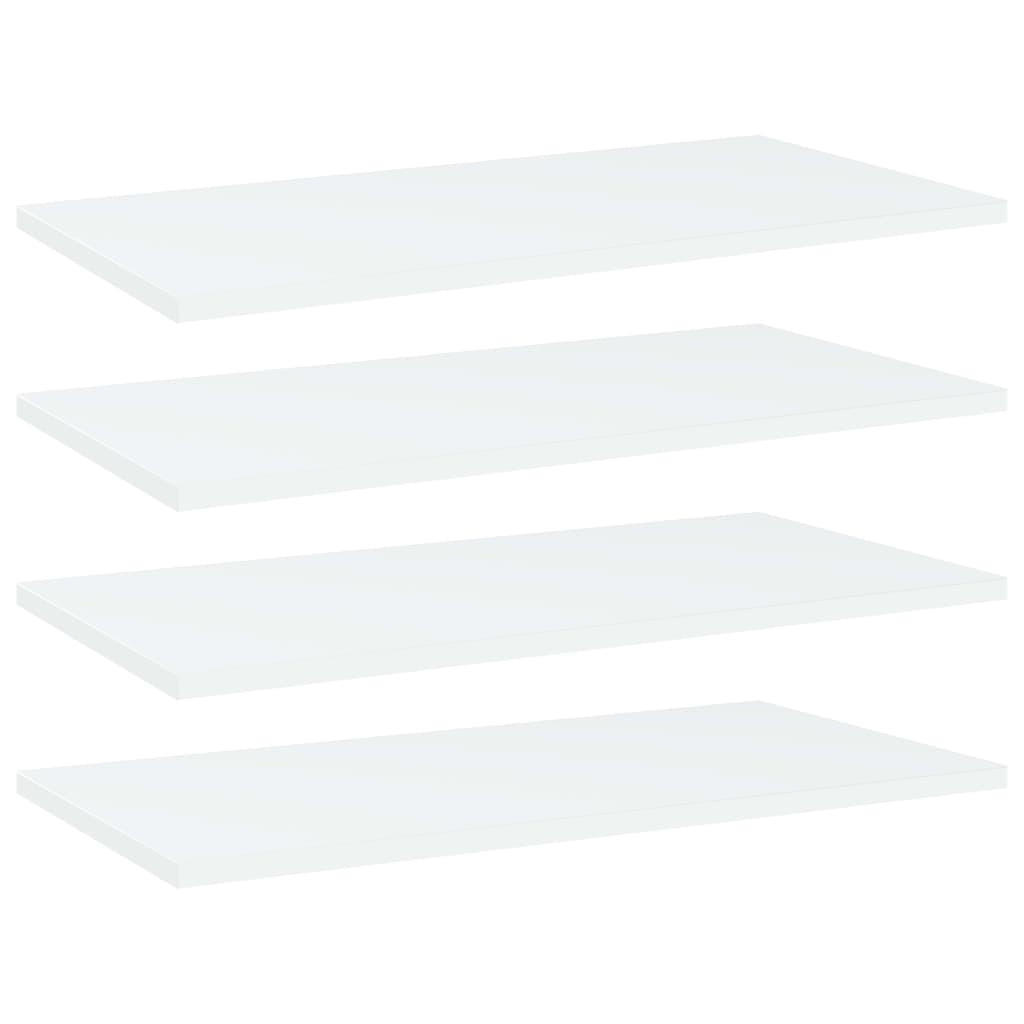BÜCHERREGAL-BRETTER 4er set Weiß 60/30/1,5 Cm Holzwerkstoff - Weiß, Holzwerkstoff (60/1.5/30cm) - vidaXL