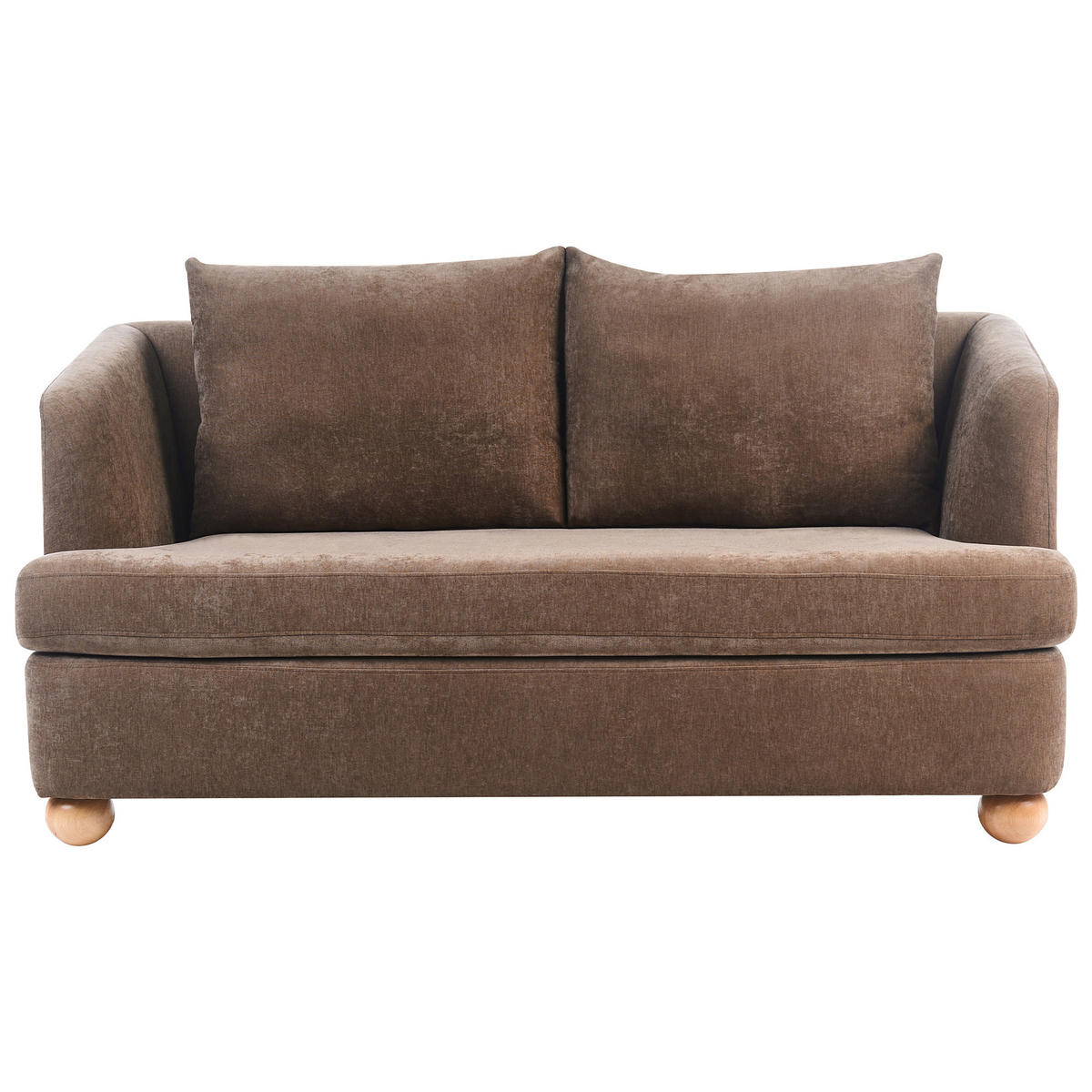 SOFA-SET 6-Sitzer Chenillegewebe Braun Rattvik - Hellbraun/Braun, Textil (198/86/82cm) - Beliani