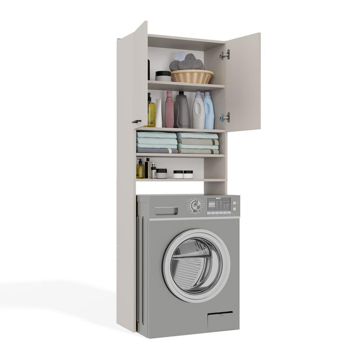 WASCHMASCHINENUMBAUSCHRANK C1 Kaszmir 64/180/30 - Kaschmir, Holzwerkstoff (64/180/30cm) - RAUMHIRSCH FURNITURE