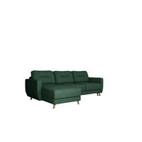 ECKSOFA Marlies In Opera Velvet - Dunkelgrün, Holzwerkstoff/Textil (233/140cm) - Fun Möbel