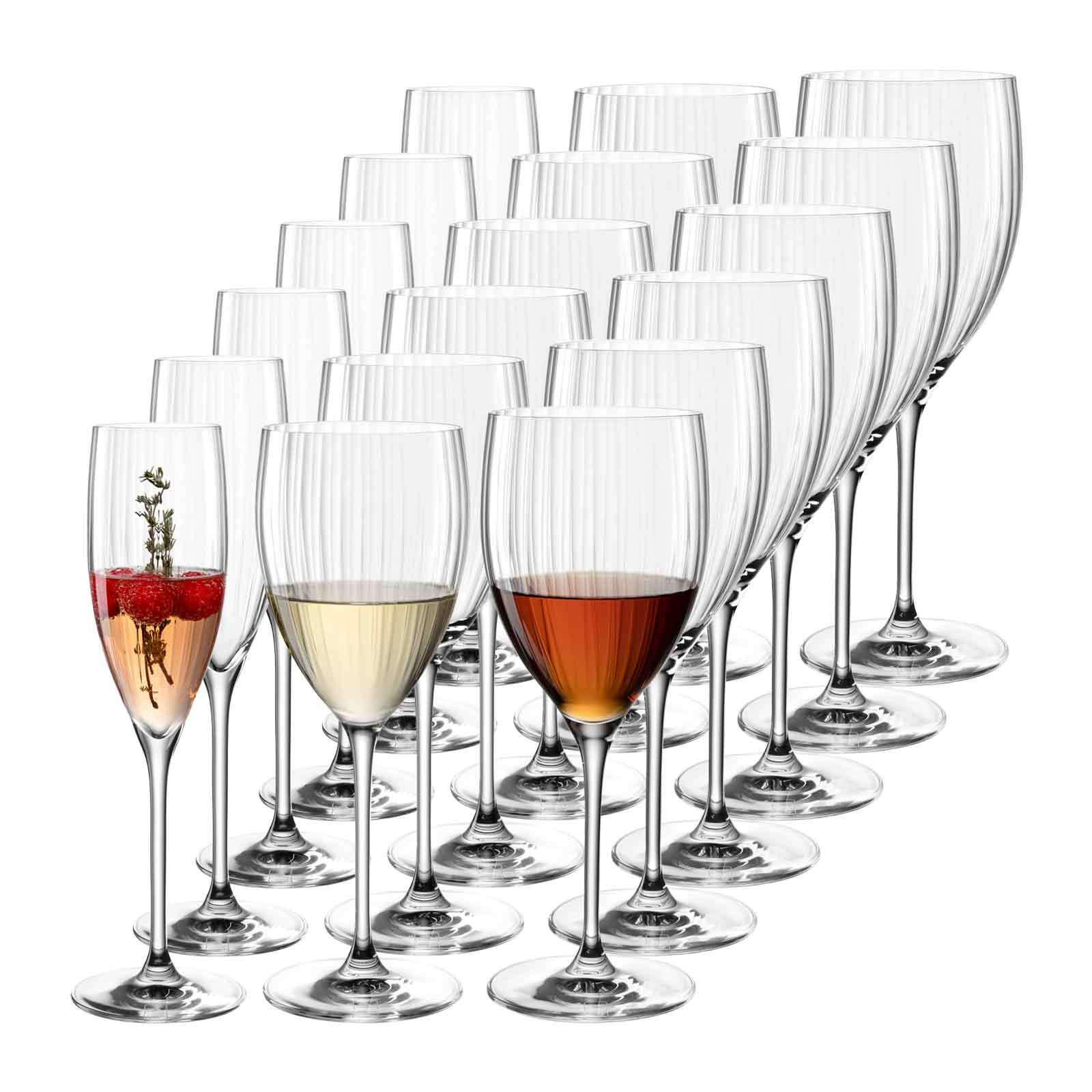 WEIN- UND SEKTGLÄSER SET Poesia transparent 18er Set - Transparent, Glas - Leonardo Living