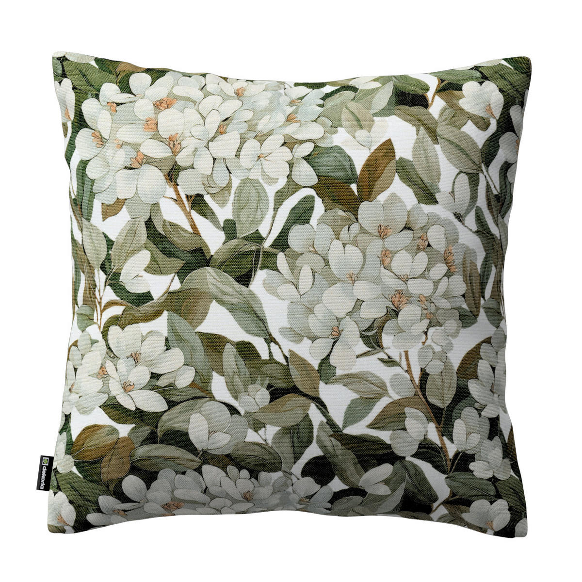 KISSENHÜLLE Botanic weiss- grün, 43x43 cm - Grün, Textil (43/43cm) - Dekoria