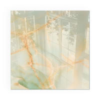 GLASPLATTE für Kamin 50x50 cm - Türkis, Glas (50/50/0.4cm) - TULUP