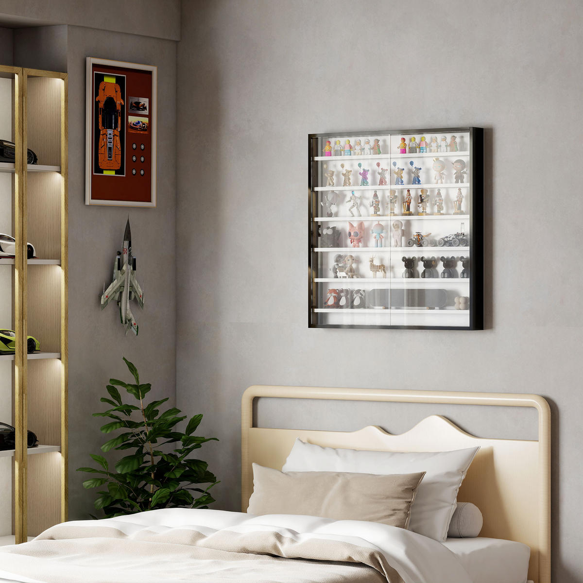 BÜCHERREGAL 80/9,5/83 cm Schwarz - Brombeere, Karton (80/83/9.5cm)