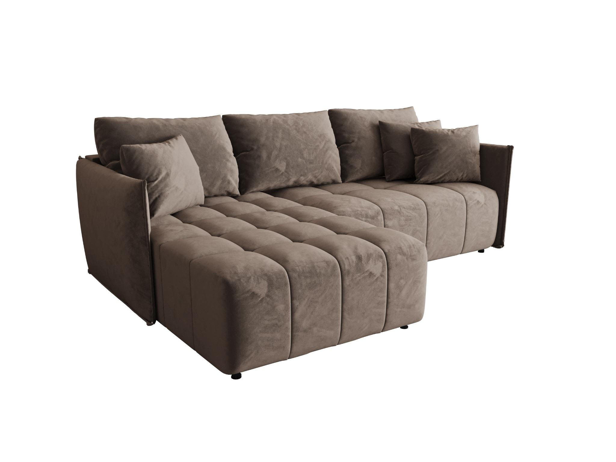 ECKSOFA mit Schlaffunktion ONIL L Monolith 15 Links - Braun, Textil (245/175cm) - Bedante