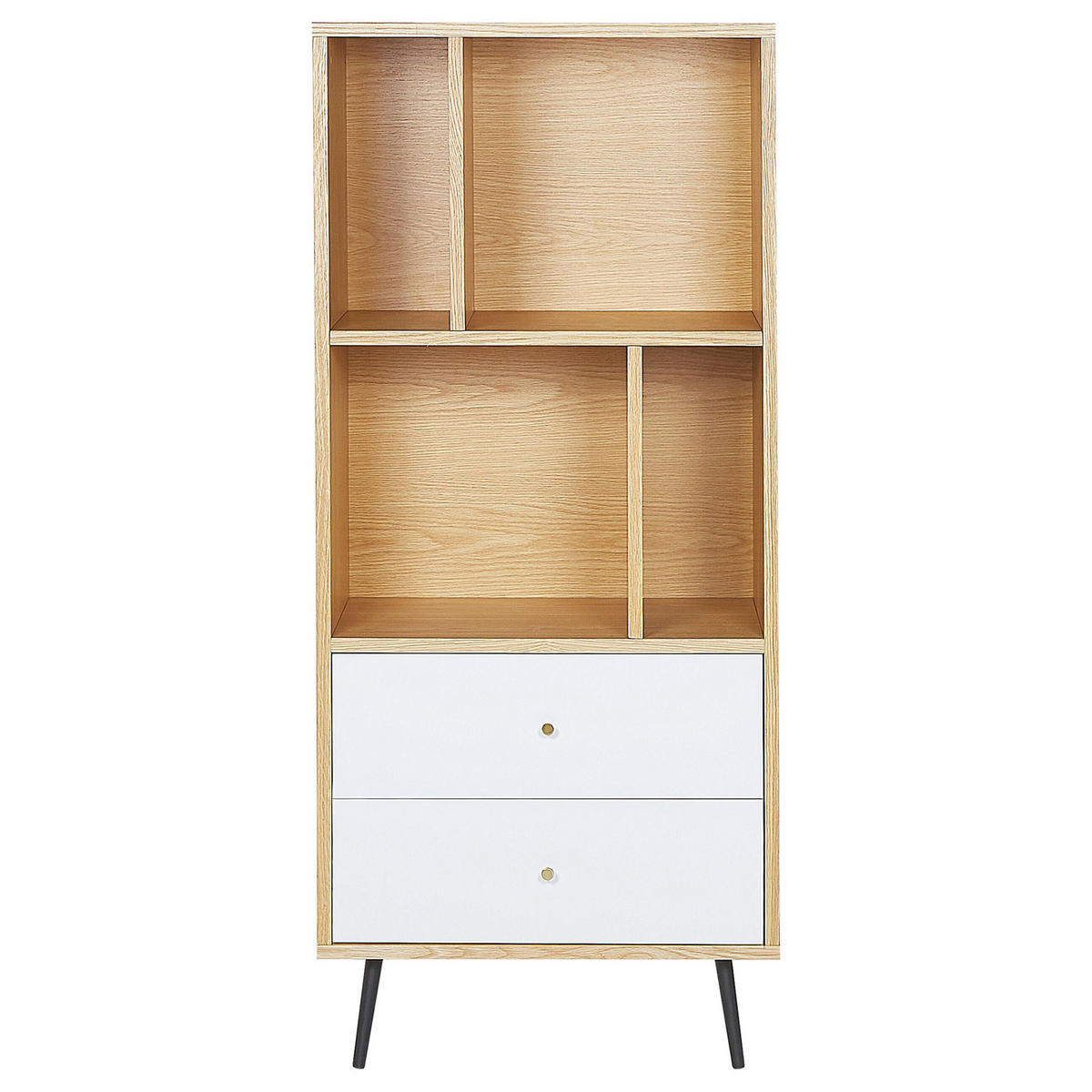 REGAL 4 Fächer Richmond - Hellbraun, Holzwerkstoff (60/139/40cm) - Beliani