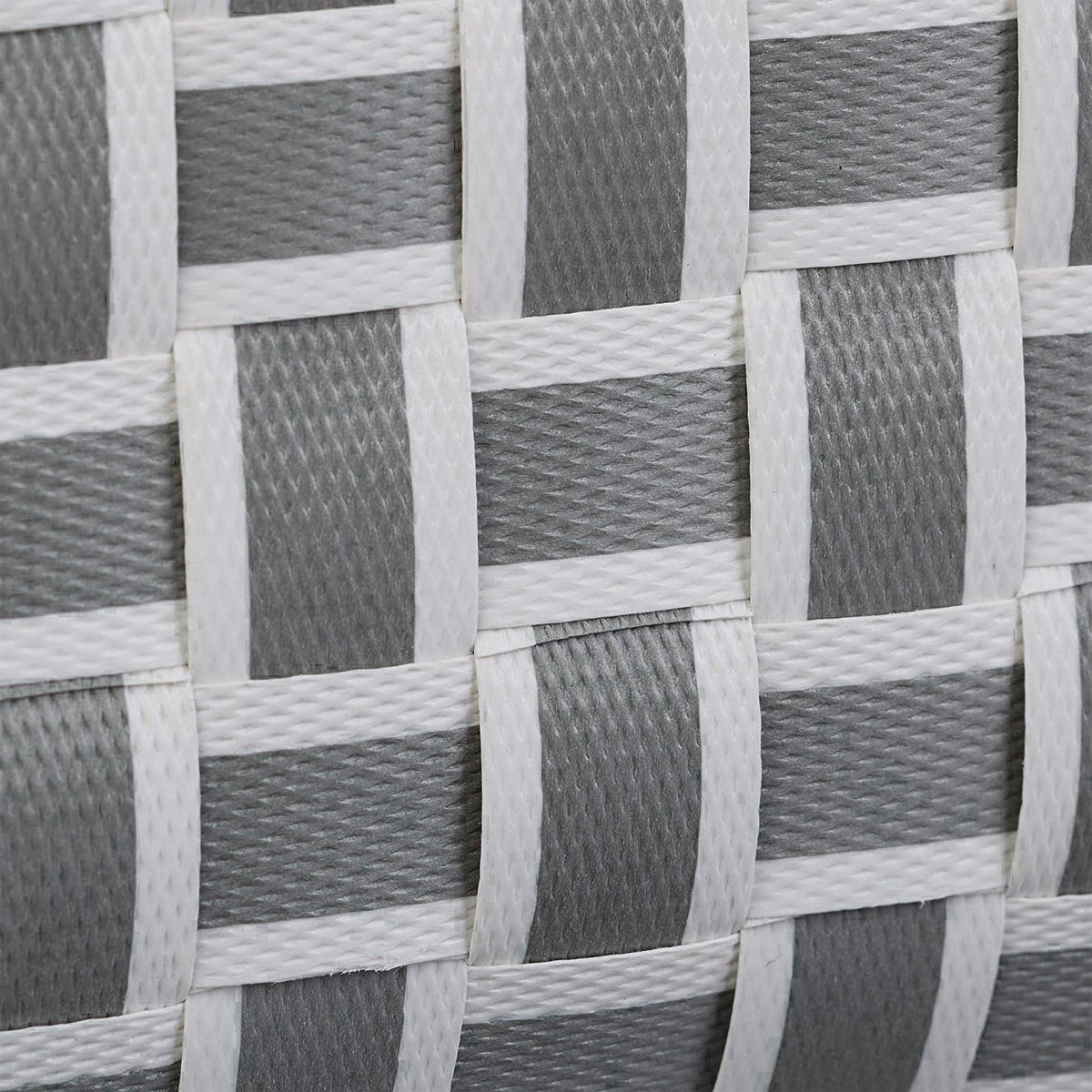 8XAUFBEWAHRUNGSKORB - Weiß/Grau, Kunststoff/Metall (35.5/10/25.5cm) - Relaxdays