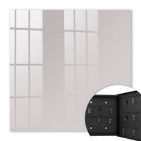SCHLÜSSELBOX Schwarz 30x30 cm- Türöffnung nach rechts - Aschgrau - Grau, Metall (30/30/5cm) - TULUP