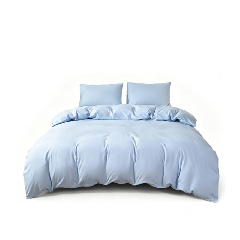 BETTBEZUG (180 x 220 cm) + zwei Kissenbezüge (48 x 74 cm) – Blau - Blau, Textil (220/180cm)