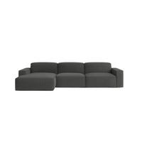ECKSOFA Cursal L-Form, Stoff Poso, Grau, Links - Grau, Holz (284/166cm) - Kaiser Möbel