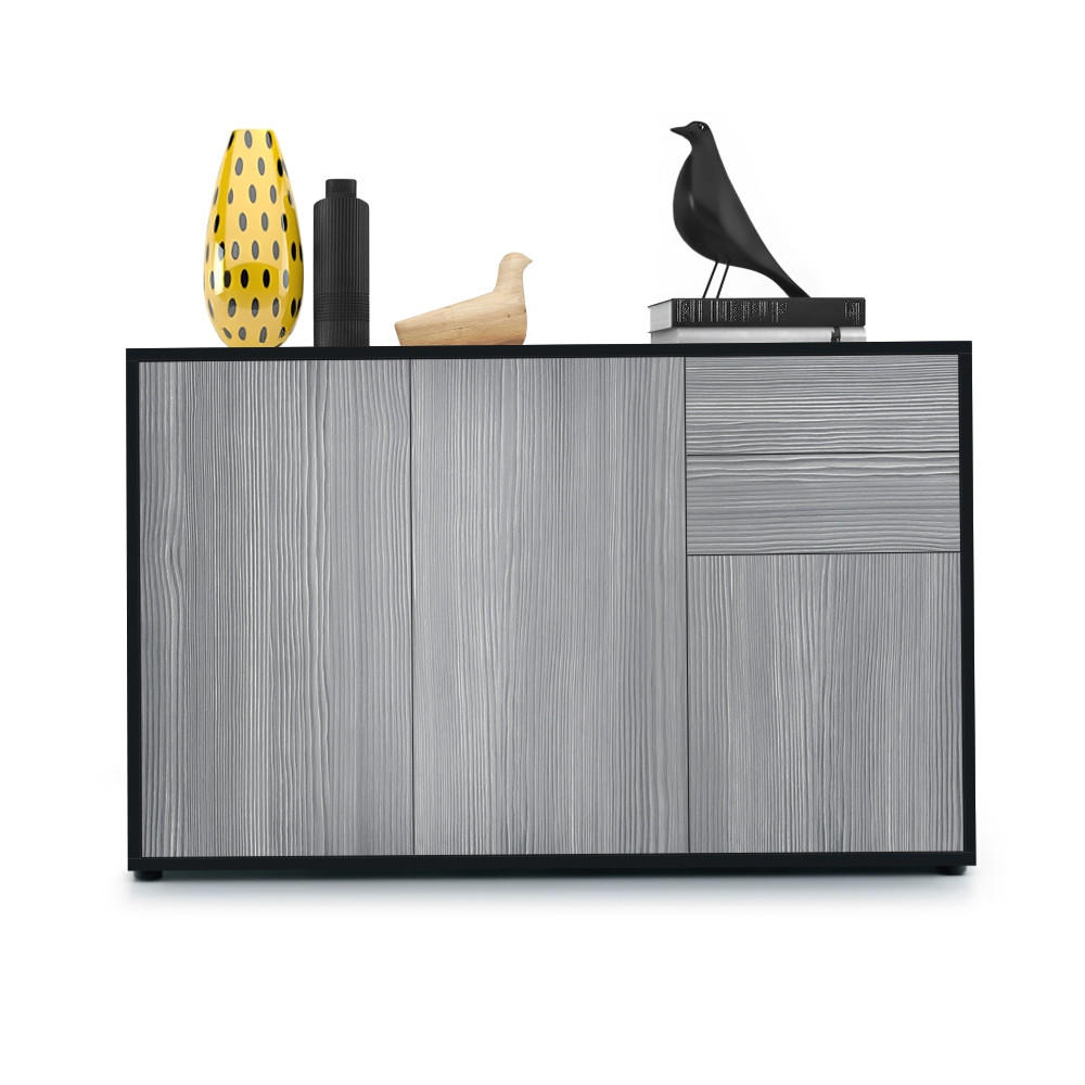 KOMMODE Ben Front in Avola-Anthrazit - Anthrazit, Holzwerkstoff (117/74/36cm) - Vladon