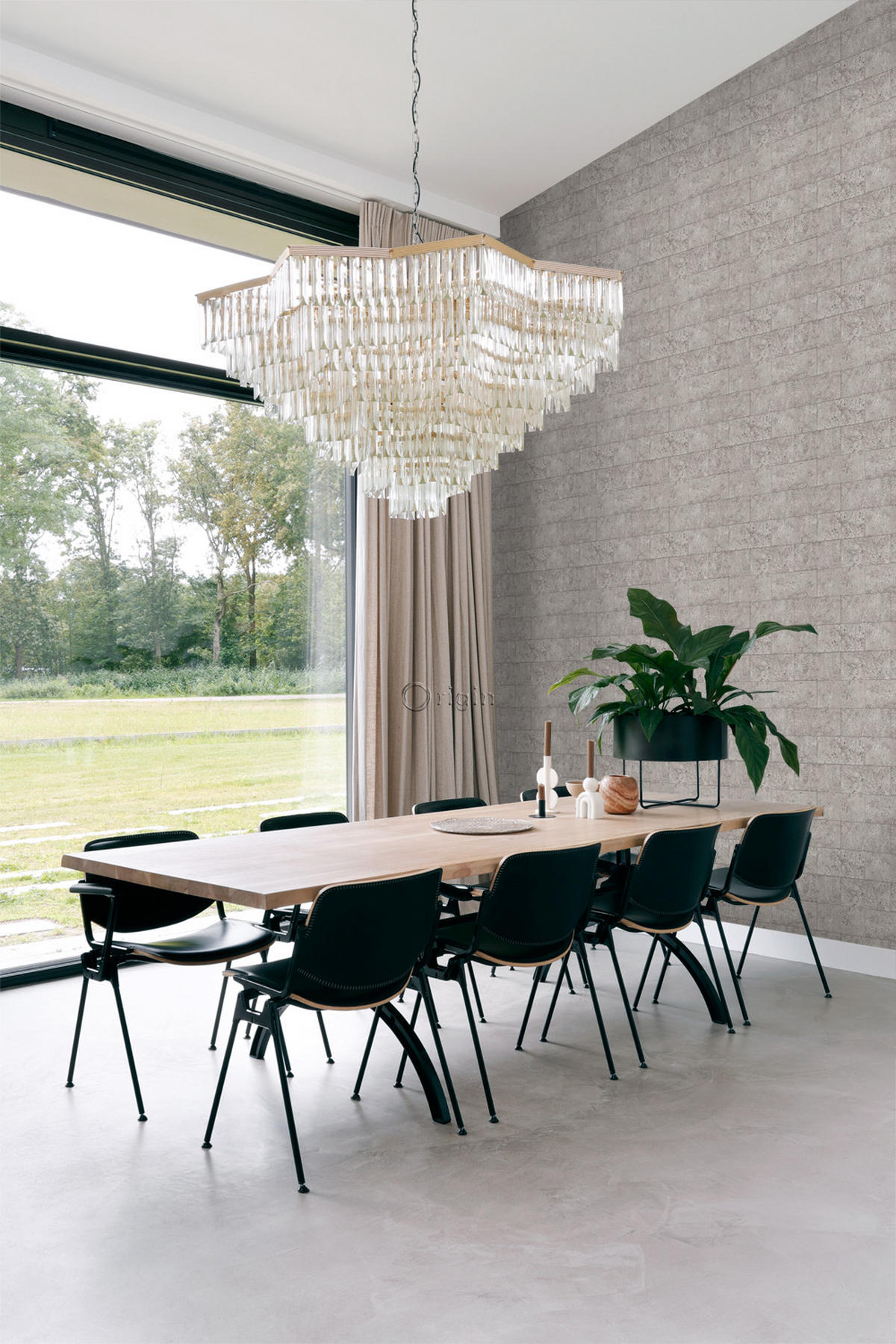 TAPETE Stein-Optik 53 cm x 10.05 m - Grau, Papier (53/1000cm) - Origin Wallcoverings