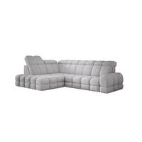 ECKSOFA TOLLO Anthology-stoff L-form 302x217x105 cm grau - Silbereichenfarben, Holz/Textil (302/217cm) - DomoHome